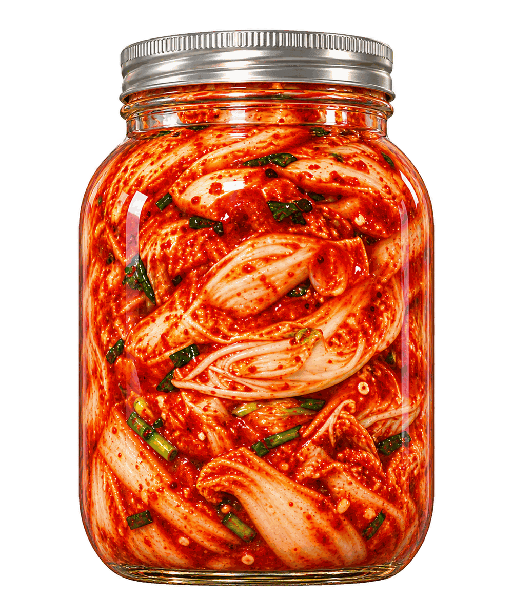 A giant jar of kimchi